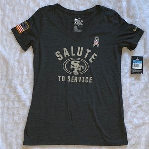 NWT Nike SF 49ers salute to service tee